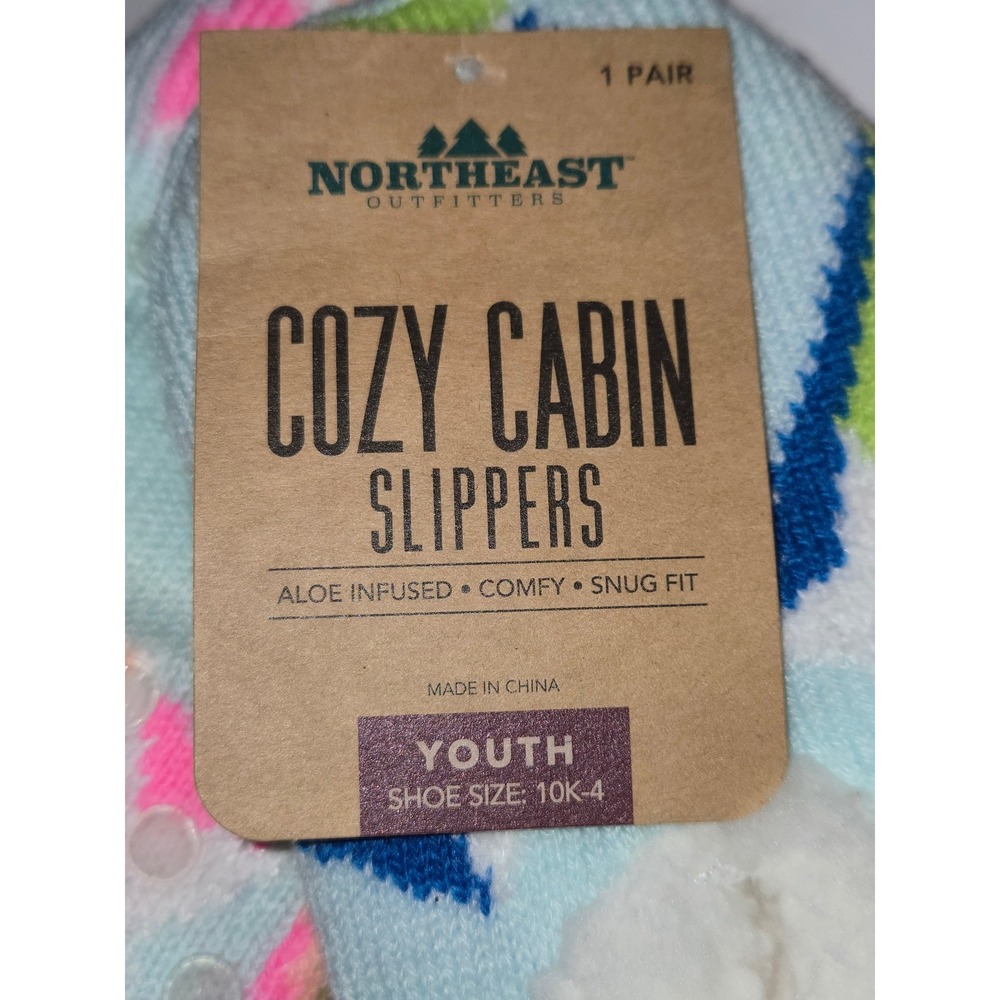 Northeast Outfitters Youth Cozy Cabin‎ Slipper Socks, Stars, Size 10K-4 - Picture 3 of 5